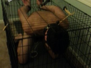Caged Bondage sub