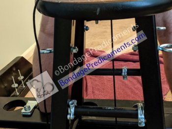 Gay sub spiked bondage stool