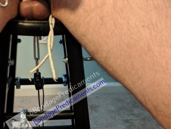 Gay sub spiked bondage stool