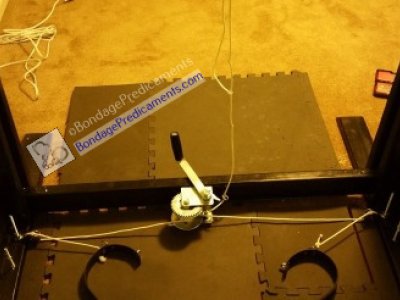 Gay BDSM Rack Winch Cuffs