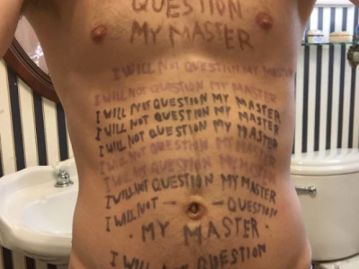 Owned Boy Body Writing