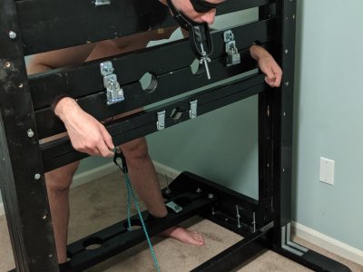 Sub Locked in Stocks Gagged CBT